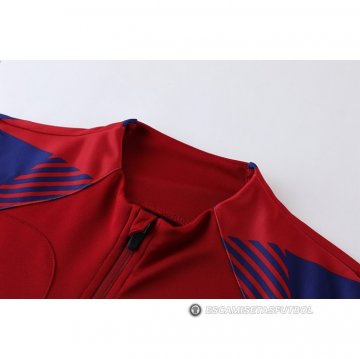 Chandal de Chaqueta del Barcelona 2022-23 Rojo