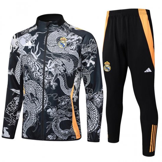 Chandal de Chaqueta del Real Madrid Dragon Nino 2024-25 Negro - Haga un click en la imagen para cerrar
