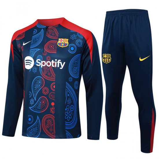 Chandal de Sudadera del Barcelona Nino 2024-25 Azul y Rojo - Haga un click en la imagen para cerrar