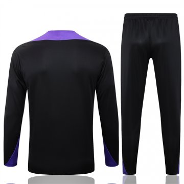 Chandal de Sudadera del Barcelona Nino25-26 Negro Purpura