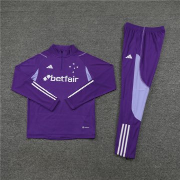 Chandal de Sudadera del Cruzeiro Nino 23-24 Purpura