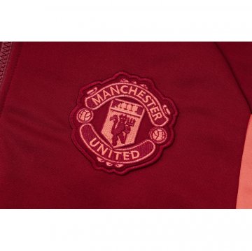 Chandal de Sudadera del Manchester United Nino 23-24 Rojo Oscuro