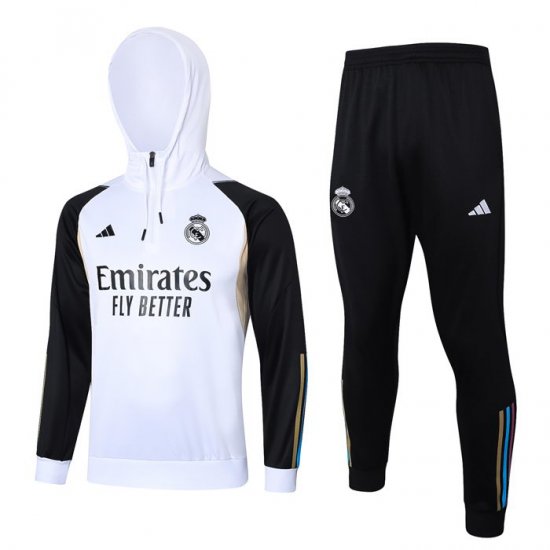 Chandal de Sudadera del Real Madrid Nino 2023-2024 Blanco - Haga un click en la imagen para cerrar