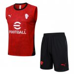 Chandal del AC Milan Sin Mangas 25-26 Rojo