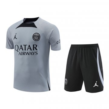 Chandal del Paris Saint-Germain Jordan Manga Corta 22-23 Gris - Pantalon Corto