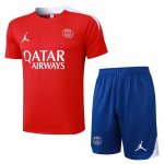 Chandal del Paris Saint-Germain Jordan Manga Corta 24-25 Rojo - Pantalon Corto