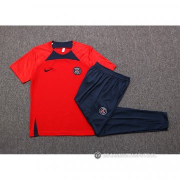 Chandal del Paris Saint-Germain Manga Corta 22-23 Rojo