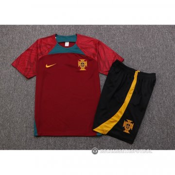 Chandal del Portugal Manga Corta 22-23 Rojo - Pantalon Corto