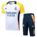 Chandal del Real Madrid Manga Corta 24-25 Blanco - Pantalon Corto