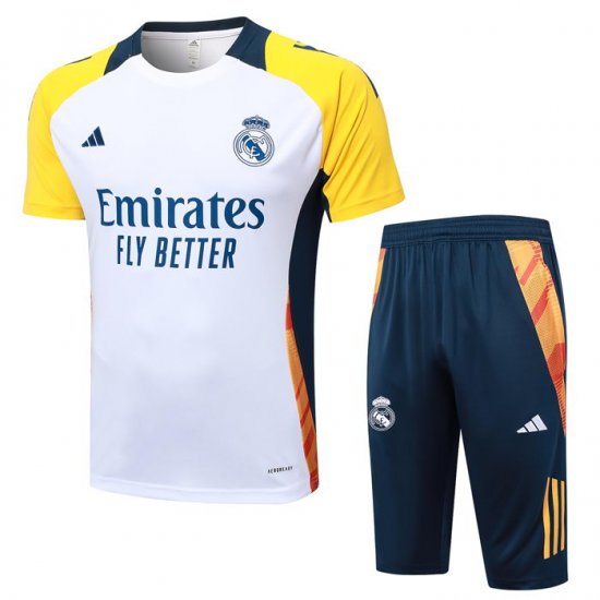Chandal del Real Madrid Manga Corta 24-25 Blanco - Pantalon Corto - Haga un click en la imagen para cerrar