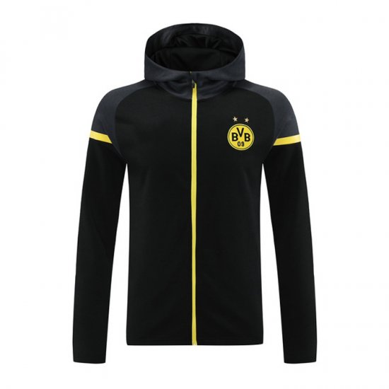 Chaqueta con Capucha del Borussia Dortmund 24-25 Negro - Haga un click en la imagen para cerrar