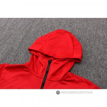 Chaqueta con Capucha del Paris Saint-Germain Jordan 22-23 Rojo