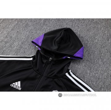 Chaqueta con Capucha del Real Madrid 22-23 Negro