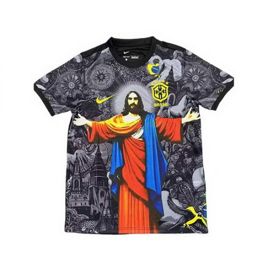 Tailandia Camiseta Brasil Jesus 2025 Negro - Haga un click en la imagen para cerrar