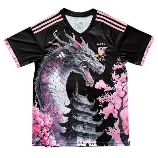 Tailandia Camiseta Japon Dragon 24-25 Negro y Rosa - Haga un click en la imagen para cerrar