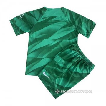 Camiseta Atletico Madrid Portero Nino 23-24 Verde