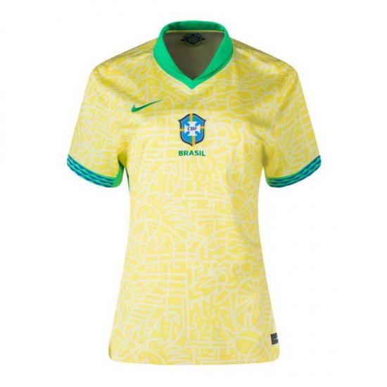 Camiseta Brasil 1ª Mujer 2024 - Haga un click en la imagen para cerrar