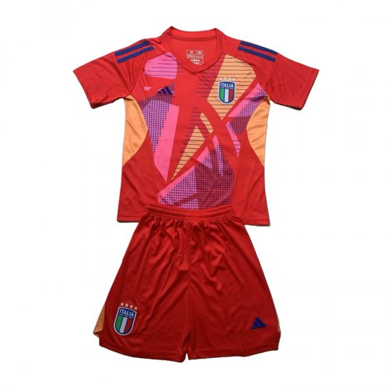 Camiseta Italia Portero Nino 24-25 Rojo - Haga un click en la imagen para cerrar