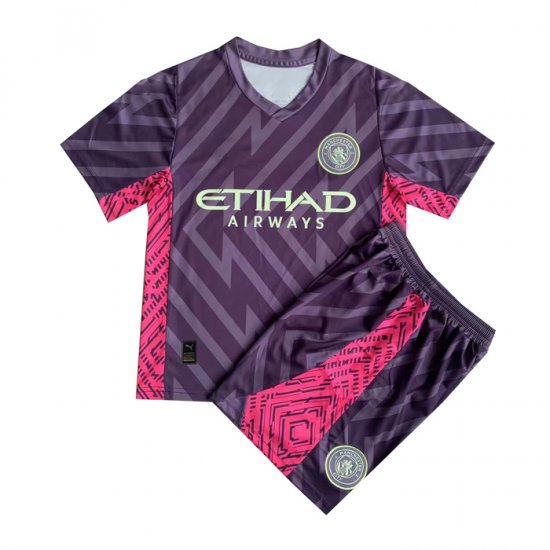Camiseta Manchester City Portero Nino 23-24 Purpura - Haga un click en la imagen para cerrar