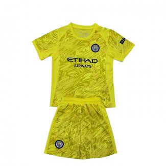 Camiseta Manchester City Portero Nino 25-26 Amarillo