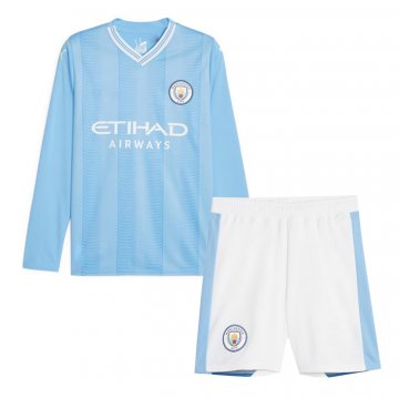 Camiseta Manchester City 1ª Manga Larga Nino 23-24