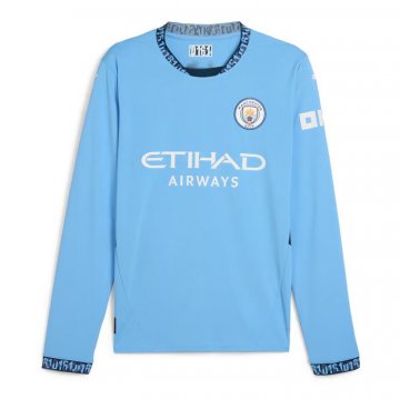 Camiseta Manchester City 1ª Manga Larga Nino 24-25