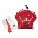Camiseta Manchester United 1ª Manga Larga Nino 24-25