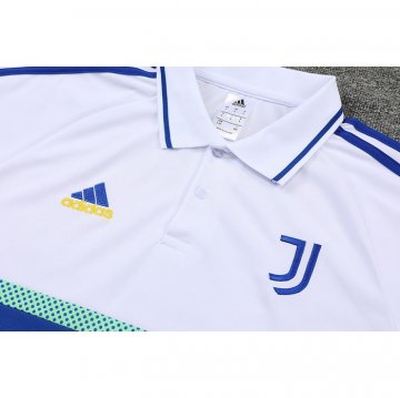 Camiseta Polo del Juventus 22-23 Blanco y Azul