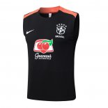 Camiseta de Entrenamiento Brasil Sin Mangas 25-26 Negro