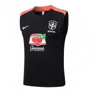Camiseta de Entrenamiento Brasil Sin Mangas 25-26 Negro