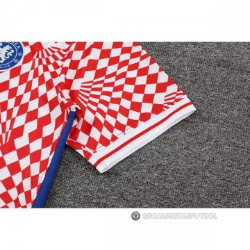 Camiseta de Entrenamiento Chelsea 22-23 Rojo y Blanco