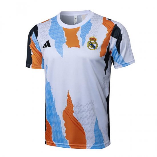 Camiseta de Entrenamiento Real Madrid 24-25 Blanco y Amarillo - Haga un click en la imagen para cerrar