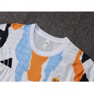 Camiseta de Entrenamiento Real Madrid 24-25 Blanco y Amarillo