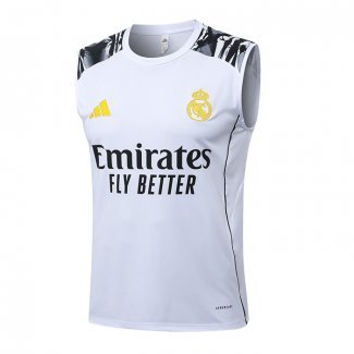 Camiseta de Entrenamiento Real Madrid Sin Mangas 25-26 Blanco