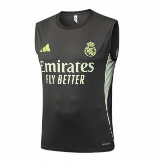 Camiseta de Entrenamiento Real Madrid Sin Mangas 25-26 Gris Verde