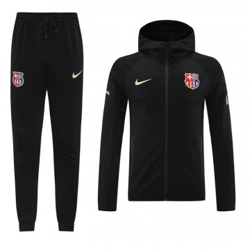 Chandal con Capucha del Barcelona 2024-25 Negro