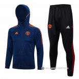 Chandal con Capucha del Manchester United 23-24 Azul