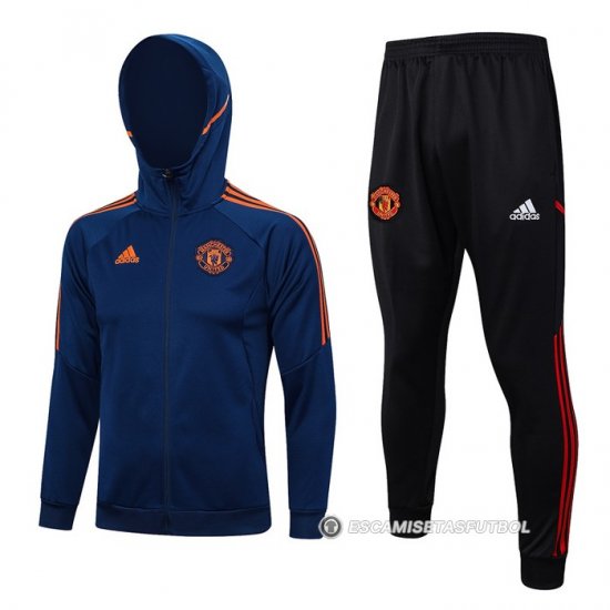 Chandal con Capucha del Manchester United 23-24 Azul - Haga un click en la imagen para cerrar