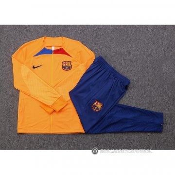 Chandal de Chaqueta del Barcelona Nino 22-23 Naranja
