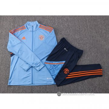 Chandal de Chaqueta del Manchester United 22-23 Azul