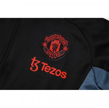 Chandal de Chaqueta del Manchester United Nino 24-25 Negro y Gris