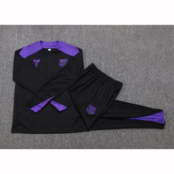 Chandal de Sudadera del Barcelona Nino25-26 Negro Purpura