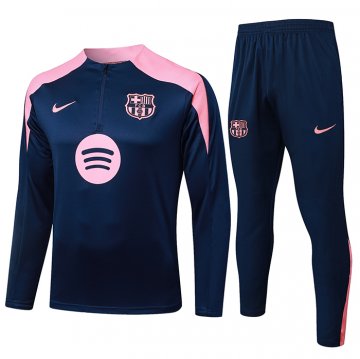 Chandal de Sudadera del Barcelona Nino 25-26 Azul Rosa