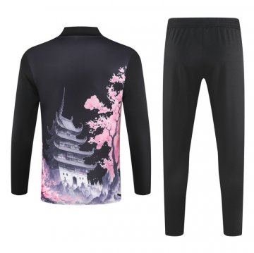 Chandal de Sudadera del Japon Dragon Nino 24-25 Negro y Rosa