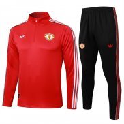 Chandal de Sudadera del Manchester United Nino 25-26 Rojo
