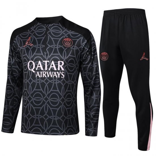 Chandal de Sudadera del Paris Saint-Germain Jordan 2024-25 Negro - Haga un click en la imagen para cerrar