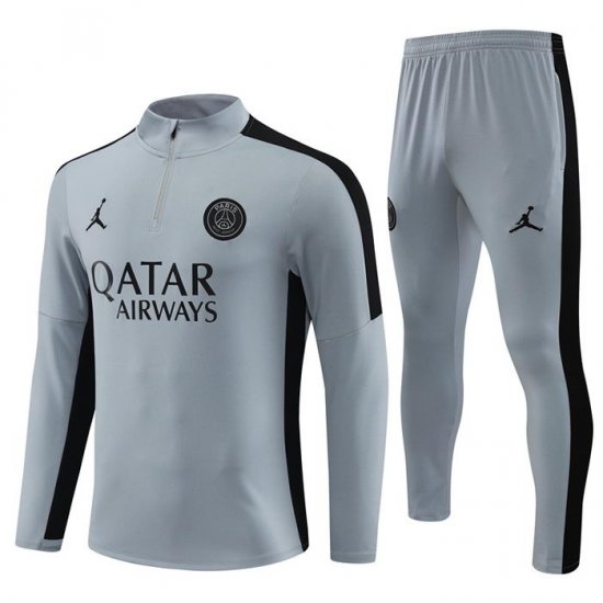 Chandal de Sudadera del Paris Saint-Germain Jordan Nino 23-24 Gris - Haga un click en la imagen para cerrar