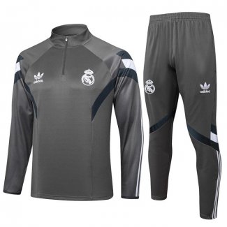 Chandal de Sudadera del Real Madrid Nino 2024-25 Gris