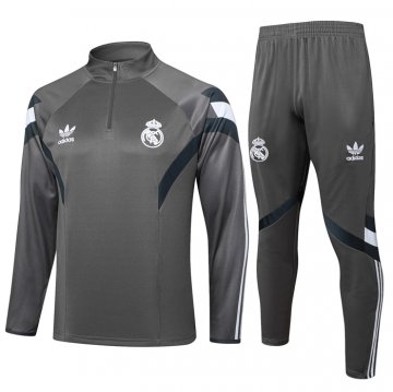 Chandal de Sudadera del Real Madrid Nino 2024-25 Gris