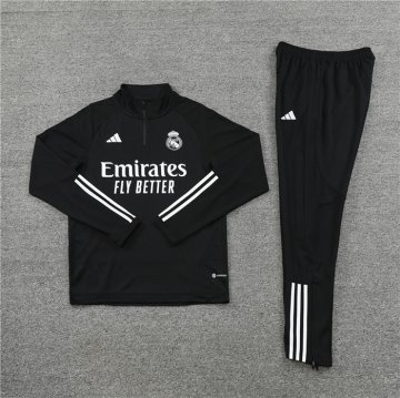 Chandal de Sudadera del Real Madrid Nino 23-24 Negro